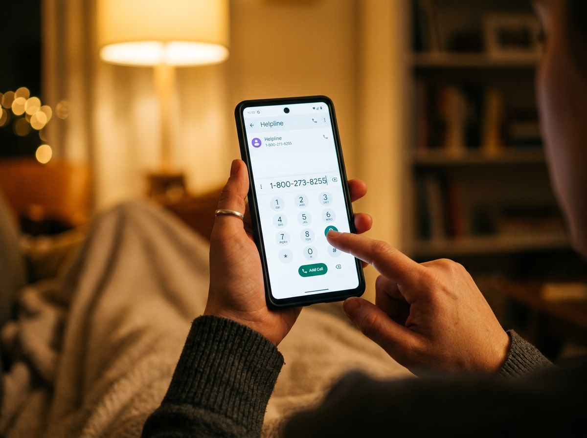 Step 1: Hand dialing the 24/7 helpline